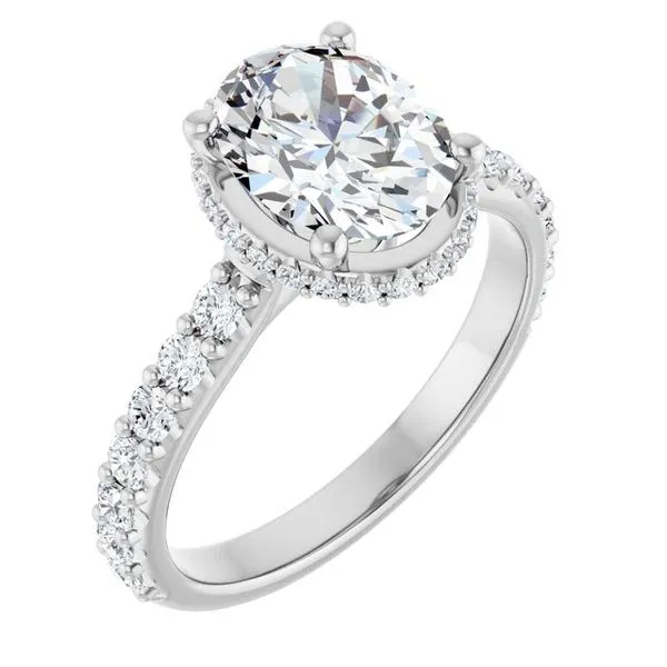 Hidden Halo-Style Engagement Ring JF Jones Jewelers Rochester, NY