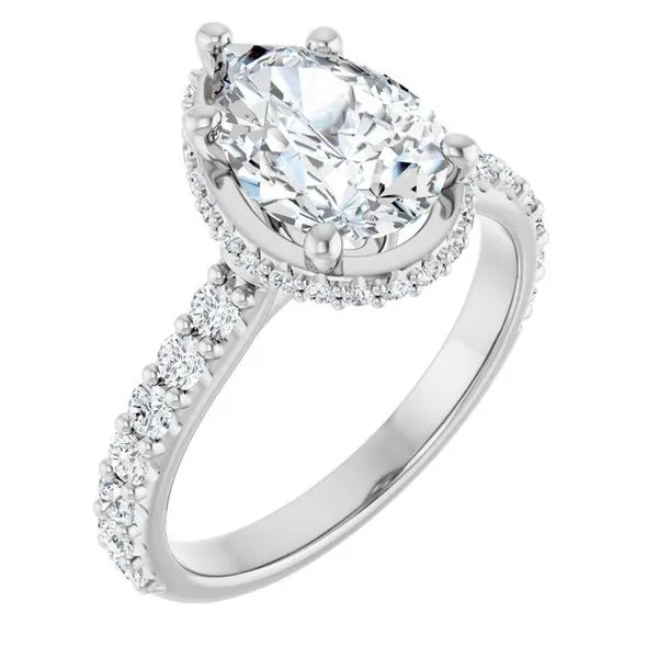 Hidden Halo-Style Engagement Ring J. West Jewelers Round Rock, TX