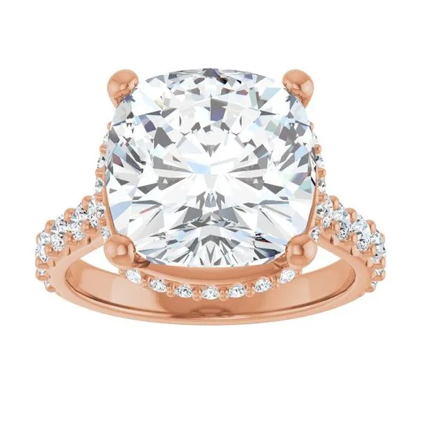 Hidden Halo-Style Engagement Ring Image 3 Hudson Valley Goldsmith New Paltz, NY