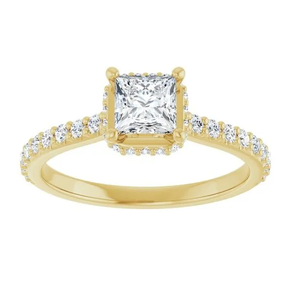 Hidden Halo-Style Engagement Ring Image 3 J. West Jewelers Round Rock, TX