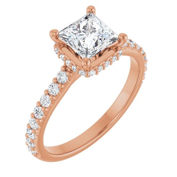 Hidden Halo-Style Engagement Ring