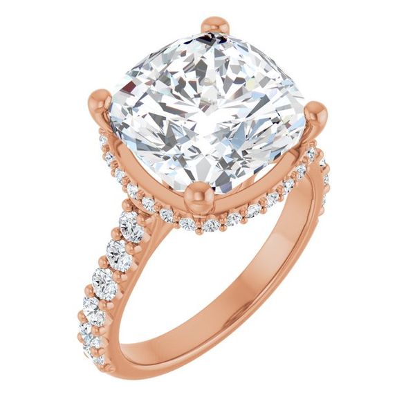 Hidden Halo-Style Engagement Ring