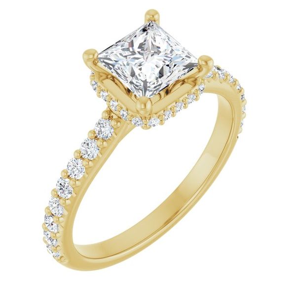 Hidden Halo-Style Engagement Ring