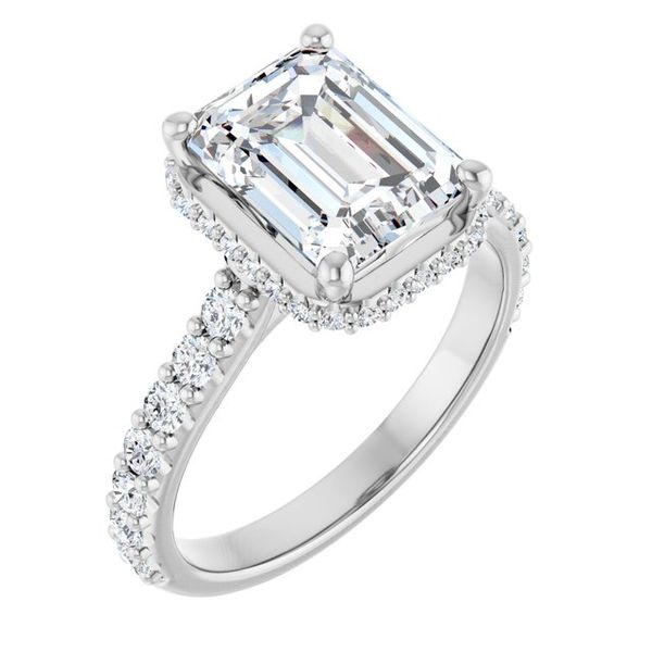 Hidden Halo-Style Engagement Ring