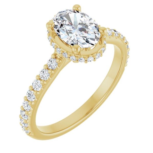 Hidden Halo-Style Engagement Ring