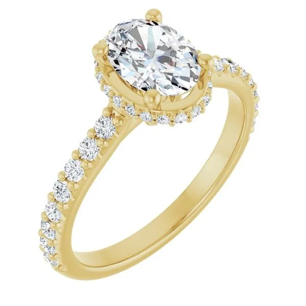 Hidden Halo-Style Engagement Ring