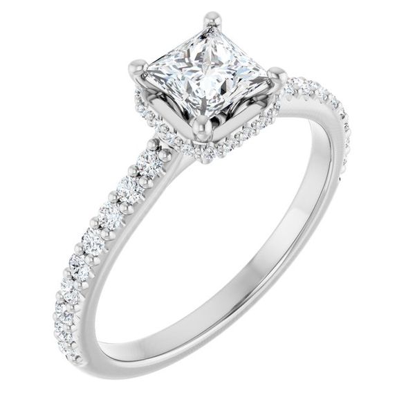 Hidden Halo-Style Engagement Ring
