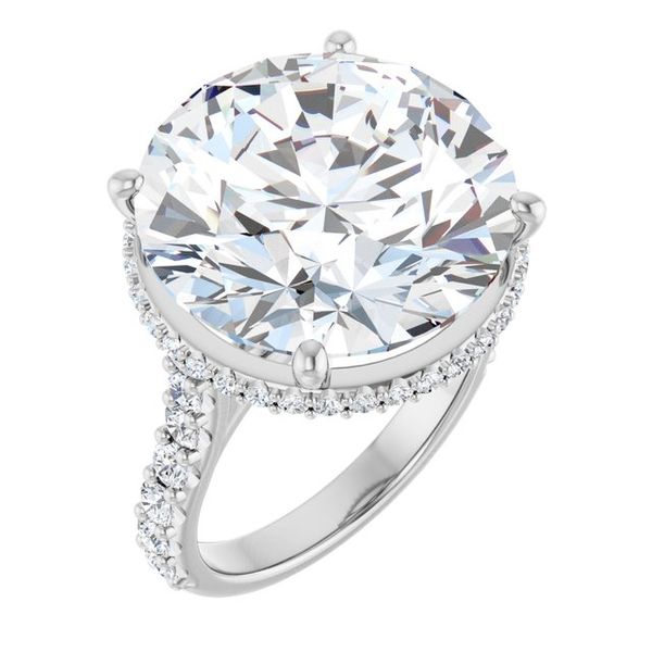 Hidden Halo-Style Engagement Ring
