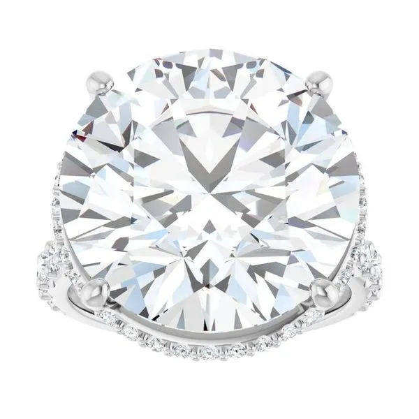 Hidden Halo-Style Engagement Ring Image 3 Vulcan's Forge LLC KANSAS CITY, MO