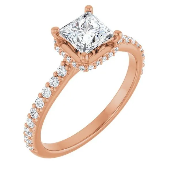 Hidden Halo-Style Engagement Ring