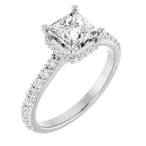 Hidden Halo-Style Engagement Ring
