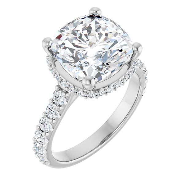 Hidden Halo-Style Engagement Ring
