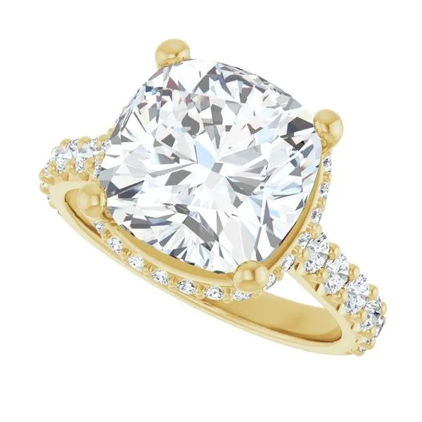 Hidden Halo-Style Engagement Ring Image 5 Hudson Valley Goldsmith New Paltz, NY