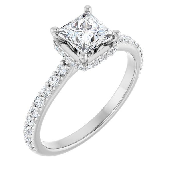 Hidden Halo-Style Engagement Ring