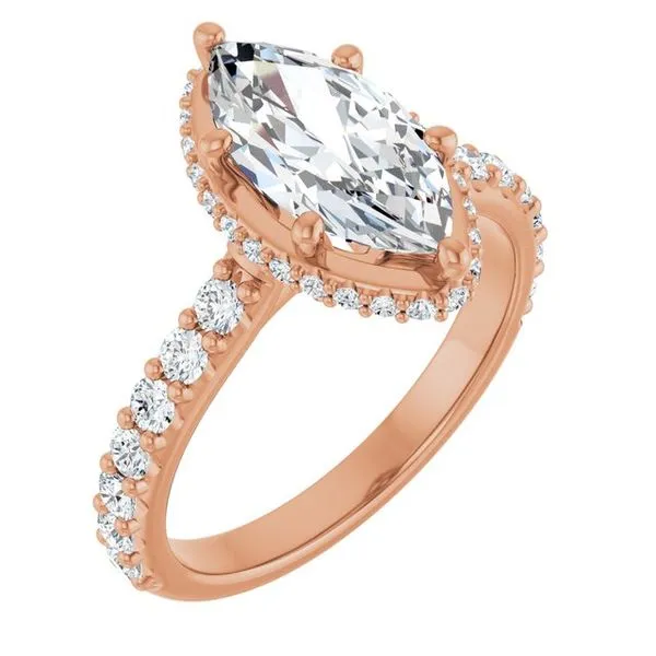 Hidden Halo-Style Engagement Ring