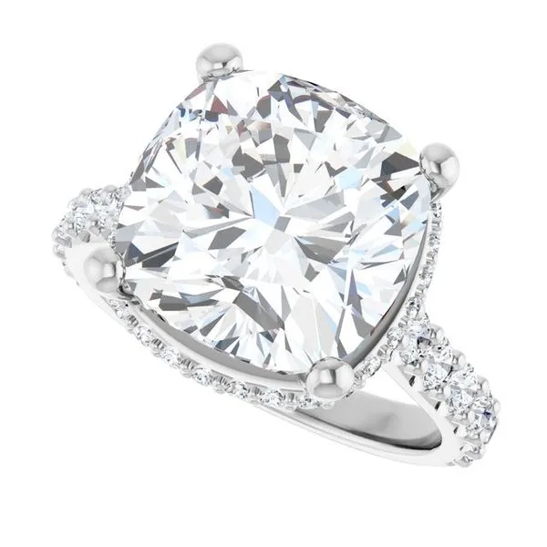 Hidden Halo-Style Engagement Ring Image 5 The Jewelry Source El Segundo, CA