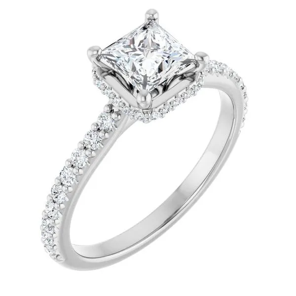 Hidden Halo-Style Engagement Ring Don's Jewelry & Design Washington, IA