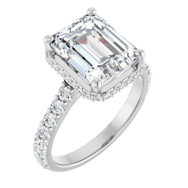 Hidden Halo-Style Engagement Ring