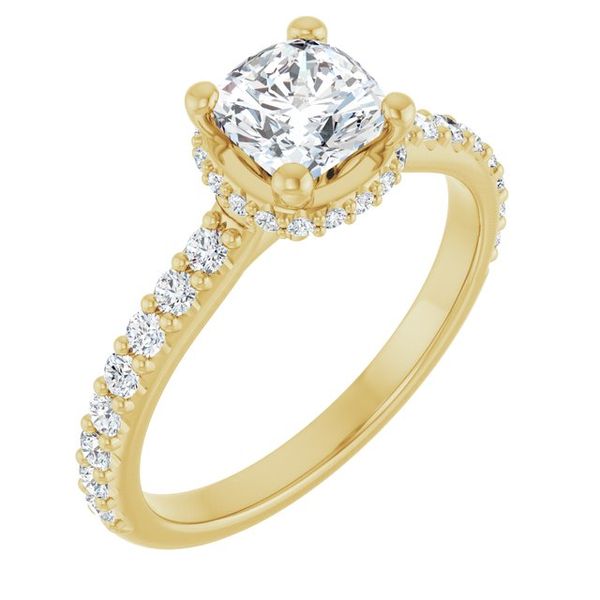 Hidden Halo-Style Engagement Ring