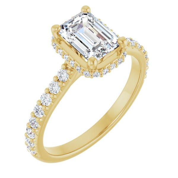 Hidden Halo-Style Engagement Ring