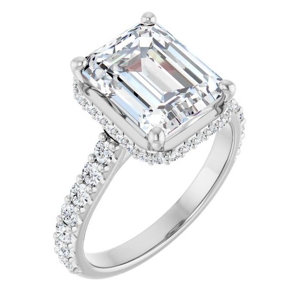 Hidden Halo-Style Engagement Ring