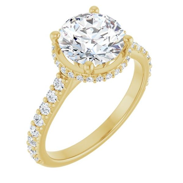 Hidden Halo-Style Engagement Ring