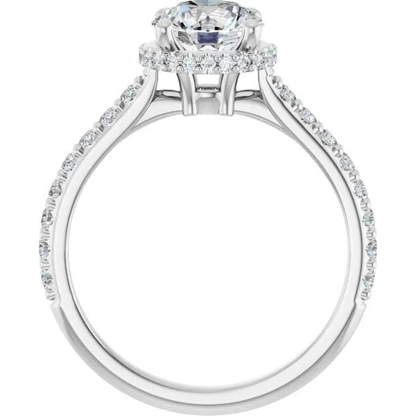 Hidden Halo-Style Engagement Ring Image 2 Hudson Valley Goldsmith New Paltz, NY