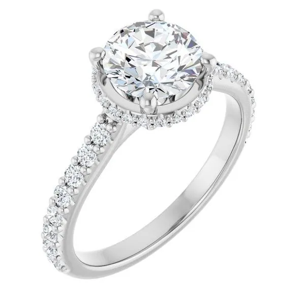 Hidden Halo-Style Engagement Ring Don's Jewelry & Design Washington, IA