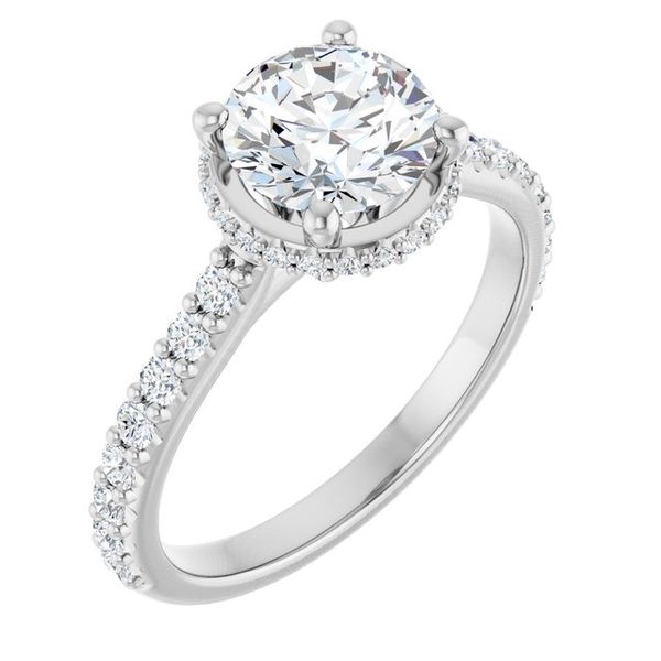 Hidden Halo-Style Engagement Ring