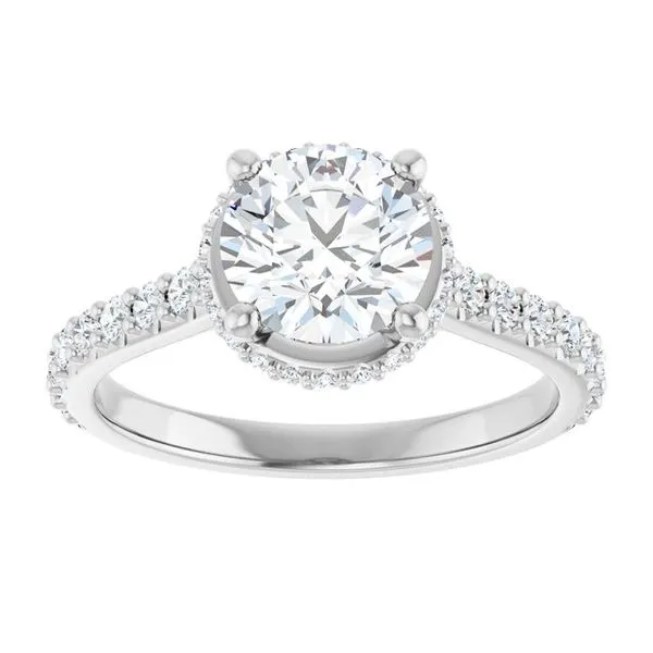 Hidden Halo-Style Engagement Ring Image 3 Raleigh Diamond Fine Jewelry Raleigh, NC