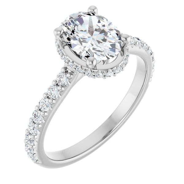Hidden Halo-Style Engagement Ring