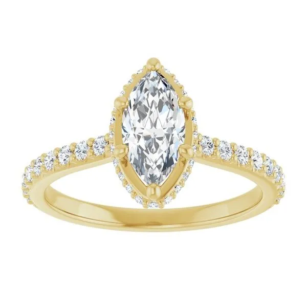 Hidden Halo-Style Engagement Ring Image 3 J. West Jewelers Round Rock, TX
