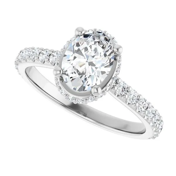 Hidden Halo-Style Engagement Ring Image 5 Ask Design Jewelers Olean, NY