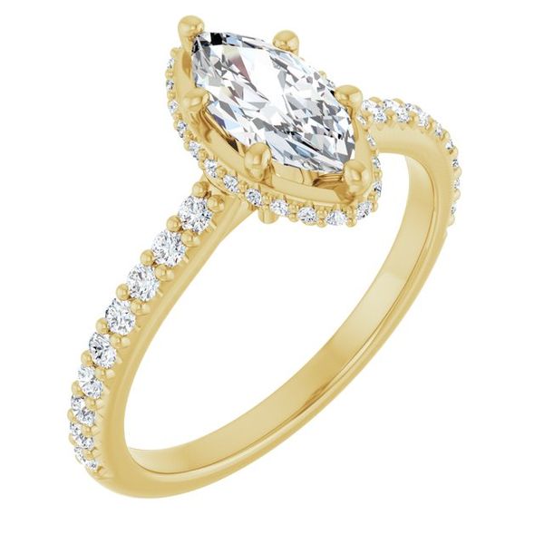 Hidden Halo-Style Engagement Ring