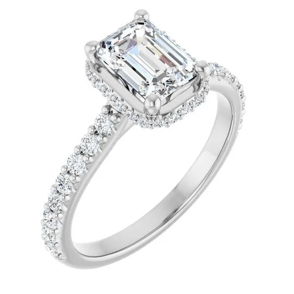 Hidden Halo-Style Engagement Ring
