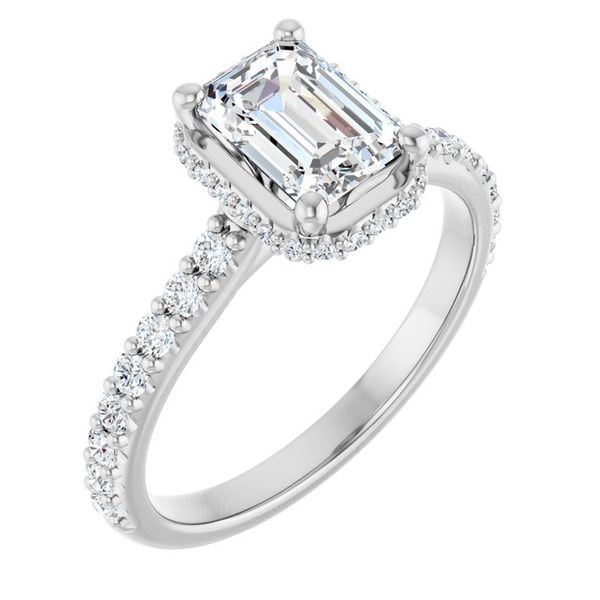 Hidden Halo-Style Engagement Ring