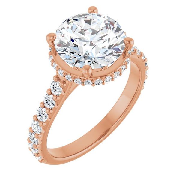 Hidden Halo-Style Engagement Ring