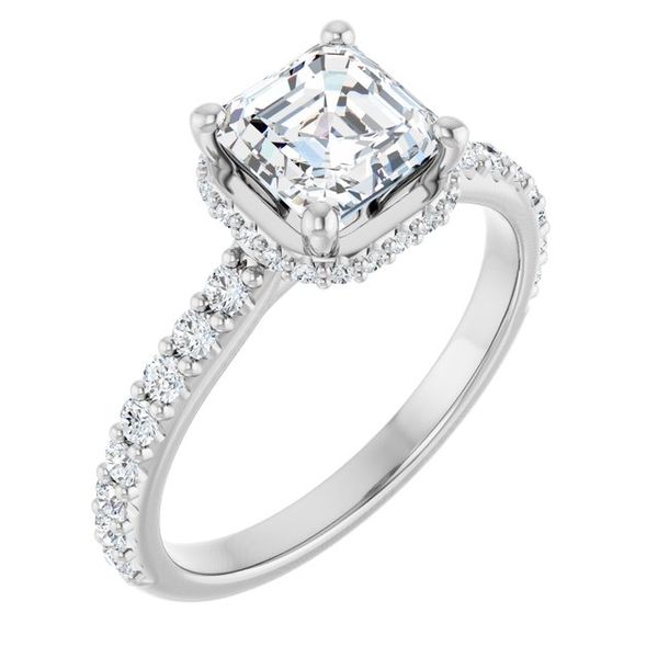 Hidden Halo-Style Engagement Ring