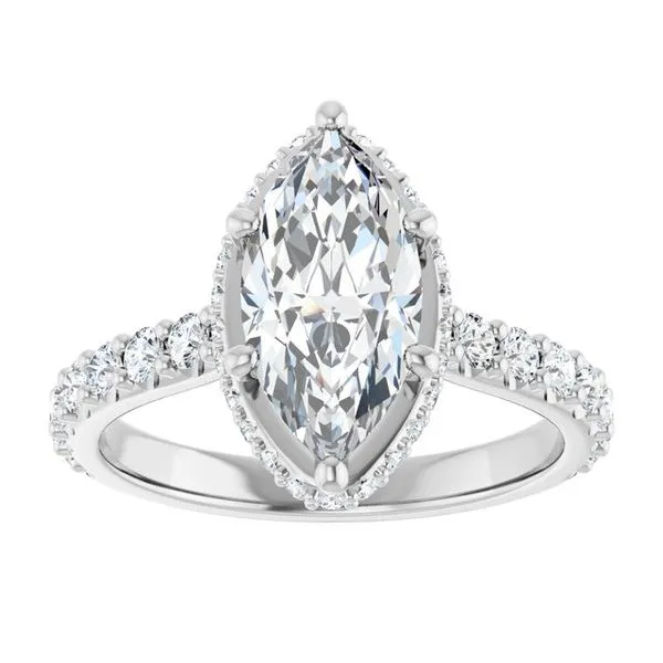 Hidden Halo-Style Engagement Ring Image 3 Don's Jewelry & Design Washington, IA