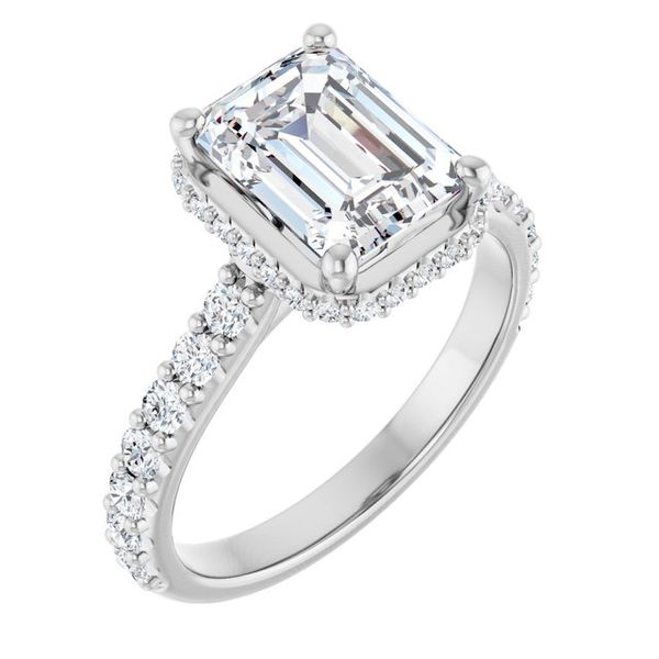 Hidden Halo-Style Engagement Ring