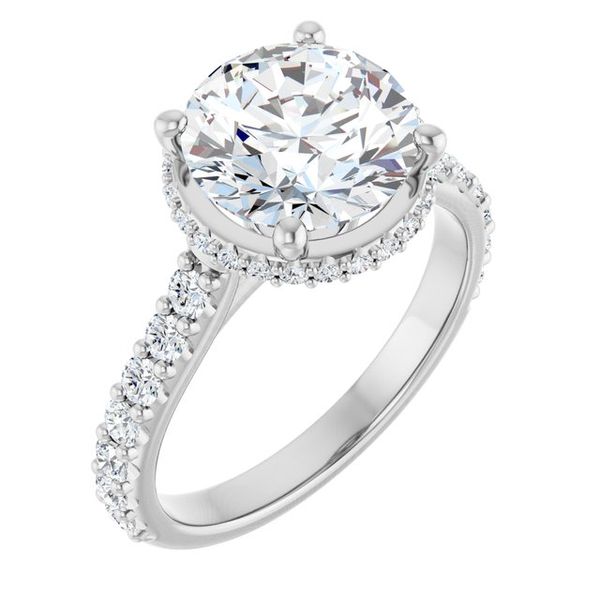 Hidden Halo-Style Engagement Ring