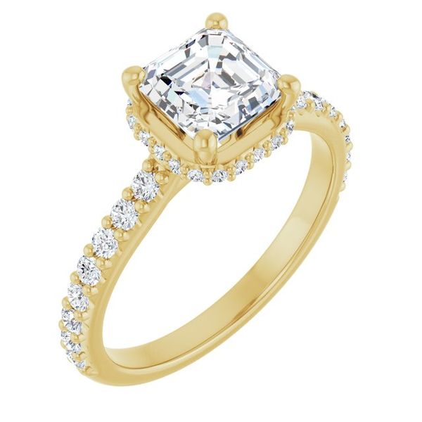 Hidden Halo-Style Engagement Ring