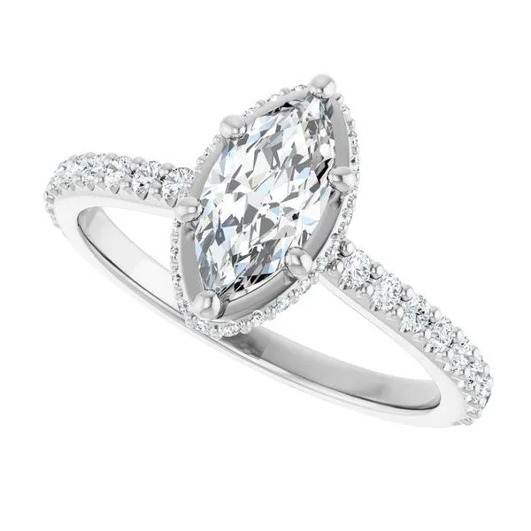 Hidden Halo-Style Engagement Ring Image 5 Don's Jewelry & Design Washington, IA