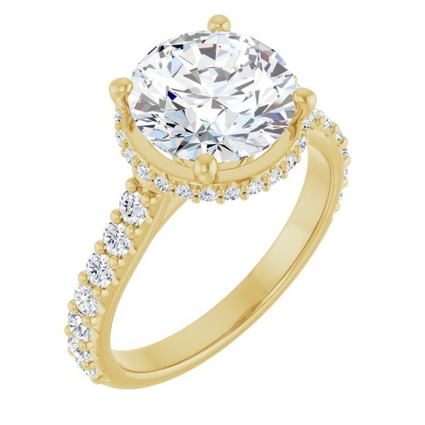 Hidden Halo-Style Engagement Ring