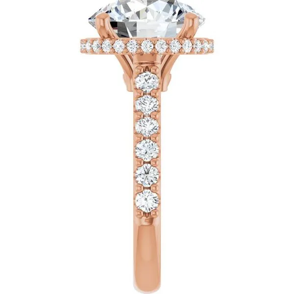 Hidden Halo-Style Engagement Ring Image 4 Hudson Valley Goldsmith New Paltz, NY