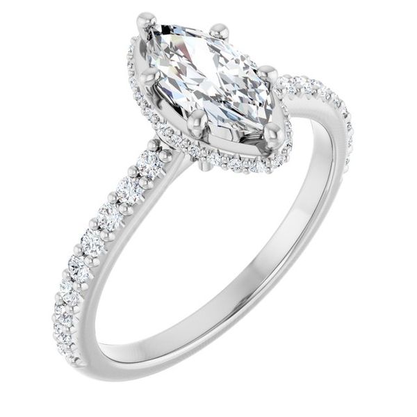 Hidden Halo-Style Engagement Ring