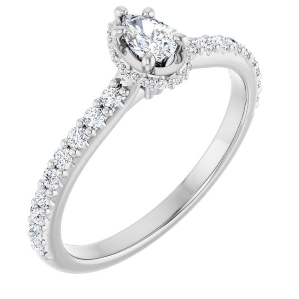 Hidden Halo-Style Engagement Ring