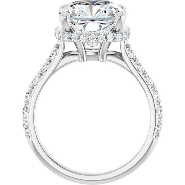 Hidden Halo-Style Engagement Ring Image 2 Hudson Valley Goldsmith New Paltz, NY