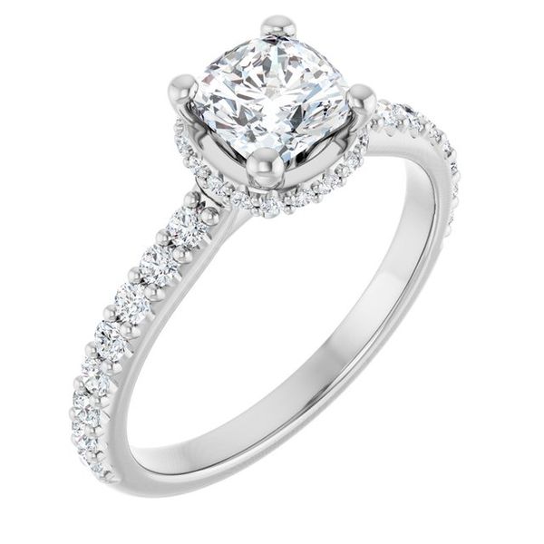 Hidden Halo-Style Engagement Ring