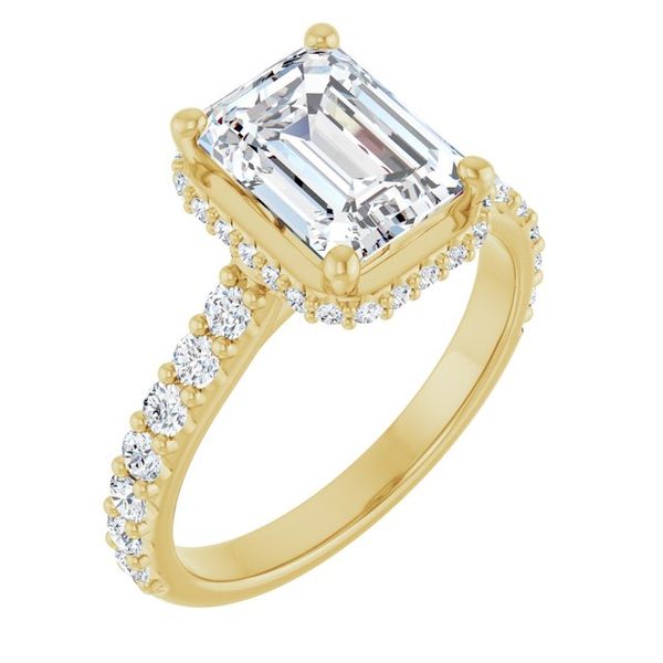 Hidden Halo-Style Engagement Ring